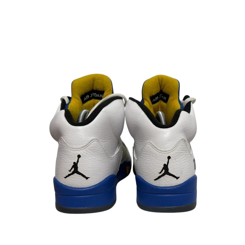 Air Jordan 5 Retro Laney‎ JSP White Varsity Royal Maize CD2720-100 Mens High Top